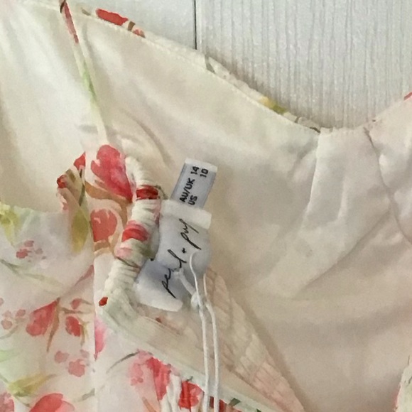 Petal and Pup white Luna floral dress Sz 10 - Picture 7 of 7